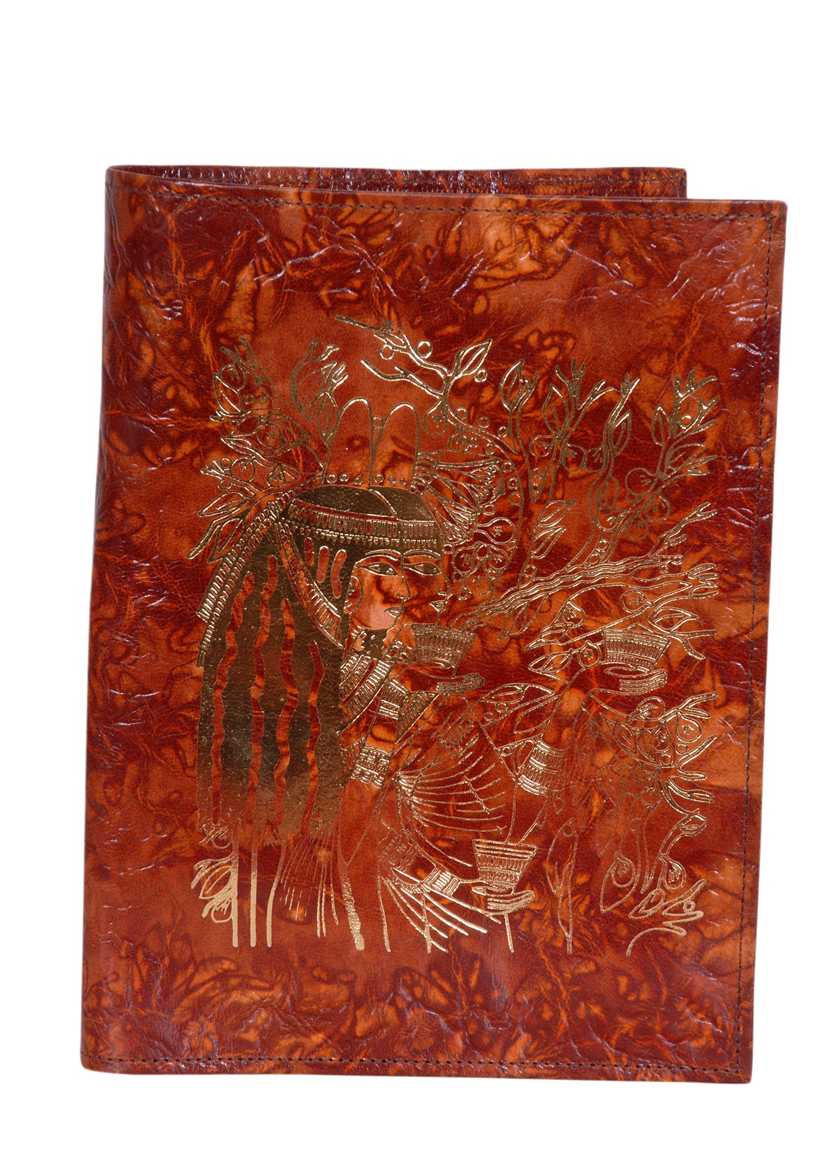 Egyptian Hand Made Genuine Leather Book Cover Unique Book Protector