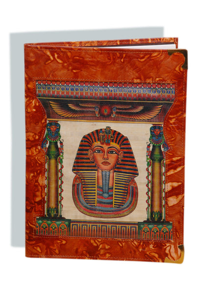 XLarge Beautiful Egyptian Hand Made Genuine Leather Tutankhamun Notepad
