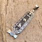 Customized Egyptian Personalized Nameplate Sterling Silver Ankh And Lotus Cartouche Charm pendant, WORLD WIDE Express Shipping