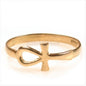 18K Solid Yellow Gold Egyptian Key of life Ankh cross 18k solid gold Life Key Cross Ring 18K yellow Gold Key Of life Solid Gold Life Key