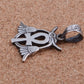 Egyptian Open Work Solid Silver Ankh Life Key Flanked By Two Lotus Flowers Pendant Charm