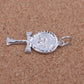 Shiny Egyptian Laser Cut Solid Sterling Silver Life Key Ankh With Scarab Pendant Charm