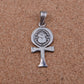 Shiny Egyptian Solid Silver Hallmarked Life Key Ankh With Scarab Pendant Charm Pendant Egyptian Jewelry