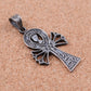 Lovely Sterling silver egyptian openwork Ankh With Queen nefertiti Pendant Charm