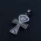 Lovely egyptian silver Ankh life key With Scarab Pendant Charm