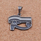 Egyptian Sterling Silver Detailed Oxidized Eye Of Horus Pendant Charm The Eye of Ra
