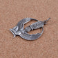 Egyptian Sterling Silver Open Work Oxidized Isis With Hieroglyphics Pendant Charm
