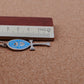 Lrg Egyptian Hand Made Sterling Silver enameled Ankh Life Key With Scarab Charm