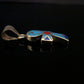 Egyptian Sterling Silver Inlaid Ankh life key Cross Charm Pendant