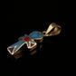 Egyptian Sterling Silver Inlaid Ankh life key Cross Charm Pendant