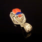 Egyptian Sterling Silver Detailed Colored Inlaid Scarab Pendant Charm