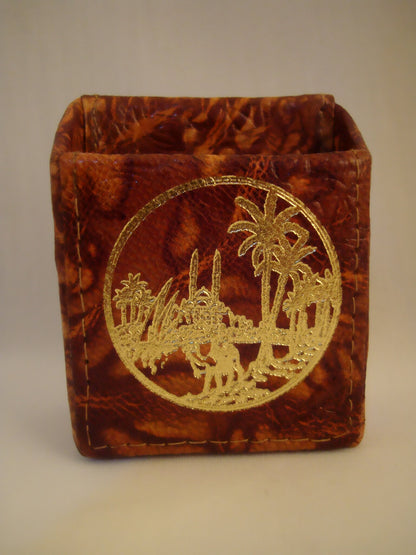 Egypt Hand made Egyptian Genuine Leather Camel Cigarette Case cigarette holder