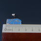 Egyptian Solid Sterling Silver Raised Turquoise Inlaid Eye Of Horus Charm Pendant