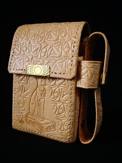 Egypt Hand Made Egyptian Genuine Fine Leather Bastet Bast Cigarette Case cigarette holder Ancient Egyptian