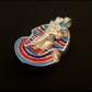 Egyptian Solid Sterling Silver Enameled Tutankhamun Tut Mask Charm Pendant Tutankhamun mask charm