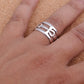 Shiny Egyptian Sterling Silver Hallmarked Life Key Ankh Key Of Life Ring