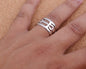 Shiny Egyptian Sterling Silver Hallmarked Life Key Ankh Key Of Life Ring