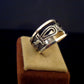 Egyptian Solid Sterling Silver Hallmarked Life Key Ankh And Lotus Ring