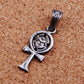 Egyptian Solid Silver Hallmarked Life Key Ankh With Scarab Pendant Charm