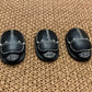 Group Of 3 Black Outstanding Black Scarabs Khepri The Sacred Beetle Statue