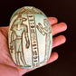 Large Superb CommemorativeFaience Scarab Khepri Beetle Statue , With Ancient Egyptian God Anubis (jackal headed)And Isis On Top