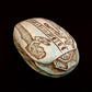 Large Superb CommemorativeFaience Scarab Khepri Beetle Statue , With Ancient Egyptian God Anubis (jackal headed)And Isis On Top