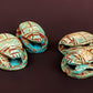 Group Of 4 Commemorative Fabulous Hand Carved Steatite Scarabs Beetles
