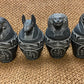 Unique Complete set of Ancient Egyptian Canopic jars (Hapi-Duamutef-Imsety-Qebehsenuef)  with hieroglyphics And Cobras  Handcrafted In Egypt