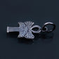 Egyptian Solid Silver Hallmarked Key Of Life Ankh Life Key Lotus Oxidized Pendant Charm