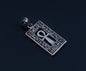 Lovely Egyptian Sterling Silver Hieroglyphics Framed Ankh life key Cross Pendant Charm