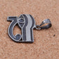 Egyptian Sterling Silver Detailed Oxidized Eye Of Horus Pendant Charm The Eye of Ra