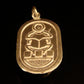 Large Egyptian Sterling Silver Turquoise Enamelled Scarab Luck Charm