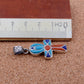 Amazing Egyptian Sterling Silver Raised Inlaid life key Cross Ankh Charm Pendant