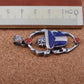 Unique Egyptian Hand Made Sterling Silver Inlaid Scarab Charm Pendant