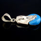 Egyptian Solid Sterling Silver Inlaid Tutankhamun Tut King Tut Tut Mask Charm Pendant