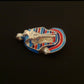 Egyptian Solid Sterling Silver Enameled Tutankhamun Tut Mask Charm Pendant Tutankhamun mask charm