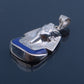 Egyptian Solid Sterling Silver Enameled Tutankhamun Tut Mask Mummy Charm Pendant Tut mask charm king tut charm
