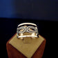 Egyptian Solid Sterling Silver Hallmarked Life Key Ankh And Lotus Ring