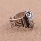 Egyptian Hand Made Solid Silver Ramses II With Ankh And Cobras Ring Unisex