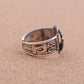 Egyptian Hand Made Solid Silver Ramses II With Ankh And Cobras Ring Unisex