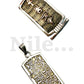 Egyptian Wide Personalized Sterling Silver Cartouche With Hieroglyphic table On The Back  ,10 characters Name Cartouche Charm