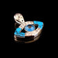 Egyptian Celtic Sterling Silver Evil Eye With Asfor Crystals Charm