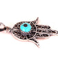 Lrg Tribal Solid Silver Filigree Khamsa Hamsa Hand of Fatima Charm Pendant Evil Eye Charm Pendant Protection