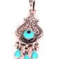 Beautiful Tribal Egyptian Siwa Sterling silver Eye Pendant Tribal Turquoise Inlaid Pendant Evil Eye Charm Pendant Protection