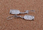 Egyptian Sterling Solid Silver Ankh Life key In Cartouche Earrings Key Of Life Earrings