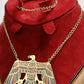 Egyptian Solid Brass Vulture As Nekhbet Enamelled Necklace