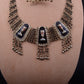 Antique Egyptian Hand Made Colored QUEEN NEFERTITI  Necklace And Matching Earrings Nefertiti Jewelry Queen nefertiti Set Nefertiti Necklace