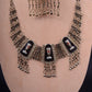 Antique Egyptian Hand Made Colored QUEEN NEFERTITI  Necklace And Matching Earrings Nefertiti Jewelry Queen nefertiti Set Nefertiti Necklace
