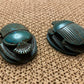Outstanding Group Of Two Glazed Faience Scarabs Beetle Statue with Hieroglyphic On