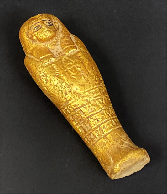 Handsome Huge Egyptian Ushabti Statue Features Painted Details Of The Eye Of Horus In both Sides